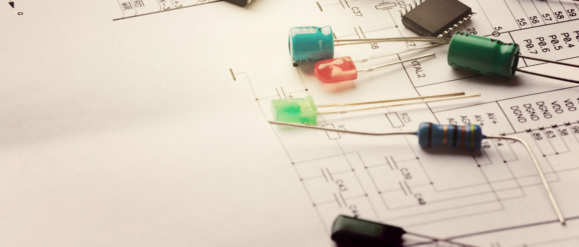 Electronic Components and Modules Banner Background